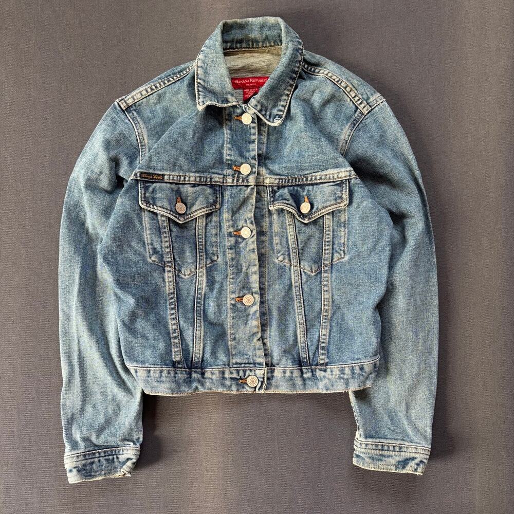 Vintage Banana Republic Type 3 Denim Jacket Made In USA Sz Small